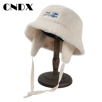 Kış Tutmak Kulak Sıcak Kap Kadın Erkek Açık Balıkçı Kap Bayan Lambswool Kova Şapka Unisex Yetişkin Kış Bob Panama Şapka