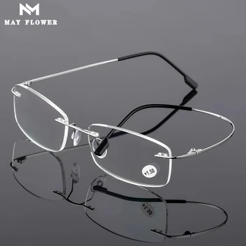Mayıs Çiçek erkek Çerçeve Reçete gözlük mavi ışık erkek okuma gözlüğü Titanyum gözlük çerçevesi eski Gözlük armação oculos
