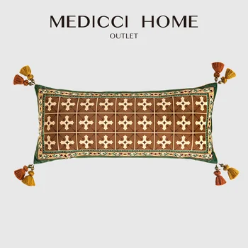 Medicci Ev Obling Yastık Örtüsü Avrupa Ortaçağ Vintage Bel Yastık Yatak Odası Kanepe Kanepe Dekoratif minder örtüsü 30x70