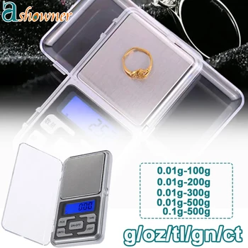 Mini Elektronik Terazi Yüksek Hassasiyetli 500g x 0.1 g Cep Dijital Ölçeği Altın Gümüş Takı Denge Gram Mutfak İçin