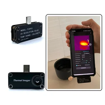 Mini IR Termal Sensör Gece Görüş Harici Termografik Kameralar 32x32 Çözünürlük Çoklu Renk Modları android cep telefonu