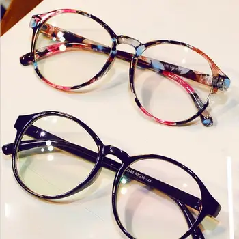 Moda Gözlük Çerçeveleri Büyük Reçete Cam Çerçeve Kadın Yuvarlak Gözlük Çerçeve Marka Miyopi Optik Çerçeve Armacao De Oculos