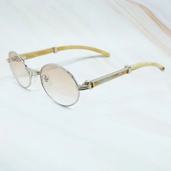 Moda güneş gözlükleri Erkekler Kadınlar Tasarımcı Toptan Lüks Carter güneş gözlüğü Tam Jant Metal Tonları Manda Boynuzu Ahşap Gözlük