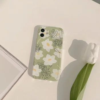 Nergis Çiçek Baskı Silikon Düşme Önleme Telefon Kılıfı İçin iPhone 14 Pro Max 13 Mini 11 12 Por Xr Xs X Artı Yumuşak Kapak