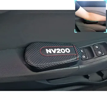 Nissan için Nv200 1 adet Karbon Fiber Deri Oto Bacak Yastık Dizlik Araba Kapı Kol Pedi Araba Aksesuarları Araç Koruyucu