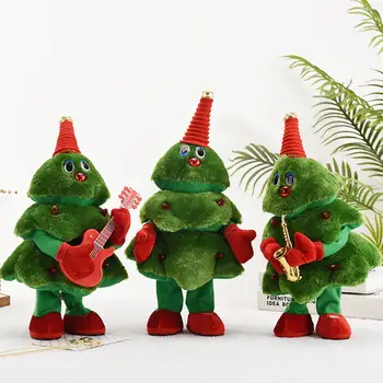 Noel Elektrikli peluş oyuncaklar Komik Şarkı Dans Müzik Noel Ağacı Oyuncak Kız Ve Erkek Hediyeler İçin 2023 Navidad Noel Dekor G5m2