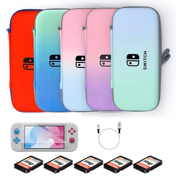 NS Anahtarı Lite Depolama Taşıma Çantası file çanta Kılıfı İle Oyun Kartı Yuvaları Nintendo Anahtarı Lite Konsolu İçin Oyun Aksesuarları