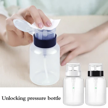 Oje çıkarıcı şişe UV jel basın şişe tırnak sanat temiz boş pompa sıvı