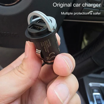 Orijinal otomatik USB şarj aleti BMW için Evrensel F10 F15 F16 F25 F26 F30 E90 F01 G30 G50 USB Hızlı Çift Sigara çakmak adaptörü