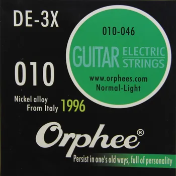 Orphee DE-3X 6 adet / takım gitar aksesuarları elektro gitar dizeleri nikel alaşımlı dize Normal ışık dize