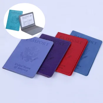Pasaport Ve kimlik kartı tutucu Combo Pasaport Tutucu Kart Yuvası İle Pu deri pasaport cüzdanı Pasaport Kılıfı Kadınlar Erkekler İçin