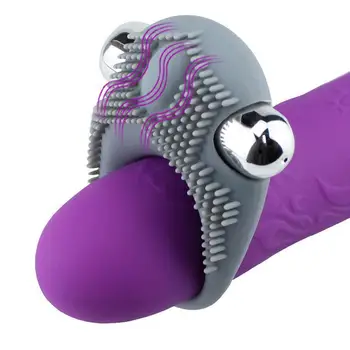 Penis Titreşimli Halka Gecikme Boşalma kurşun vibratör Klitoris Masajı Yetişkin Seks Oyuncakları Erkekler için Erkek Horoz Silikon Yüzükler Seks Oyuncak