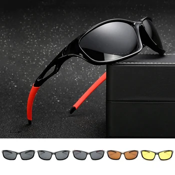 Polarize Güneş Gözlüğü Erkekler Kadınlar için 2022 Gece Görüş Sarı Lens güneş gözlüğü Kadın Gözlük Açık Spor Sunglass KP1003
