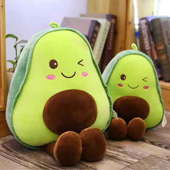 Rahat Avokado Yumuşak Yastık peluş oyuncak Kawaii Karikatür Meyve Yatıştırmak Kız Bebek oyuncak bebekler