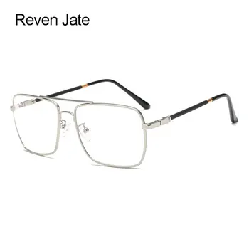 Reven Jate Tam Jant Kare Şekli Alaşım Erkekler Optik Gözlük Çerçevesi Reçete Erkek Gözlük Rx katlanabilir Gözlük Gözlük Çerçevesi