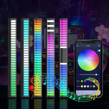 RGB Ses kontrolü led ışık app kontrol pikap ses aktif ritim ışıkları renk ortam led ışık çubuğu müzik ortam ışığı