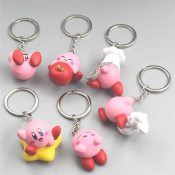 Sanrio Bebek Anahtarlık Sırt Çantası Kolye Kawaii Kirby Anahtarlıklar Anahtar Süsler Masaüstü Dekorasyon Bebek Hediye Oyuncak Çocuk Doğum Günü