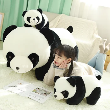 Sevimli Bebek Büyük Dev Panda Ayı Peluş Doldurulmuş Hayvan Bebek Hayvanlar Oyuncak Yastık Karikatür Kawaii Bebek Kız Sevgilisi Hediyeler