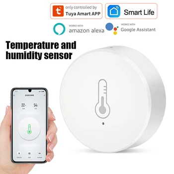 Tuya ZigBee 3.0 Akıllı Sıcaklık Ve Nem Sensörü Akıllı Ev Kablosuz Kapalı Termometre Monitör Mini Taşınabilir Dedektör