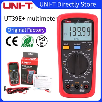 UNI-T UT39E + yüksek hassasiyetli True RMS manuel aralığı multimetre; dijital ekran elektrikçi multimetre koruma