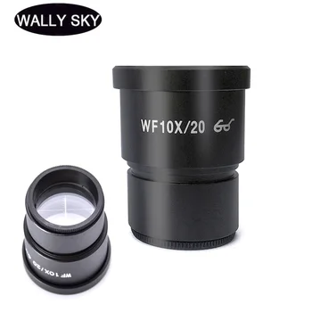 WF10X 20mm Mikroskop Mercek Mikroskop Lens Aksesuarları Geniş Açı Yüksek Göz noktası Mercek Çapraz Reticle Ölçeği / 30 / 30 5mm