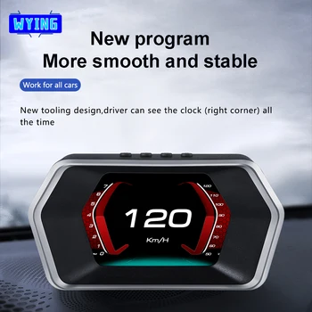 WYING P17 OBD2 GPS Çift Sistemi Akıllı Ölçer Dijital Araba HUD Hız Su Alarm Yağ Sıcaklık Yakıt Tüketimi On-kart bilgisayar