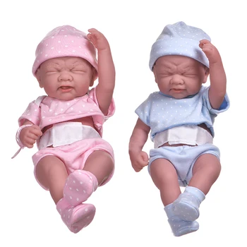 Yeni Bebe Reborn Bebek 35cm Silikon Yeniden Doğmuş Oyuncaklar Kız İçin Sevimli Ağlayan Emoji Bebek Tam Vücut Silikon Erkek Kız Bebes Reborn Oyuncak Hediye