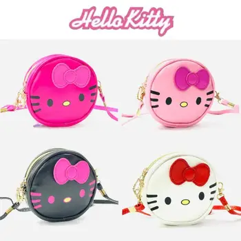 Yeni Kawaii Sevimli Sanrio Hello kitty Sırt Çantası omuz çantaları askılı çanta yuvarlak kılıfı eğilim Sevimli Kız noel hediyesi Çocuklar için