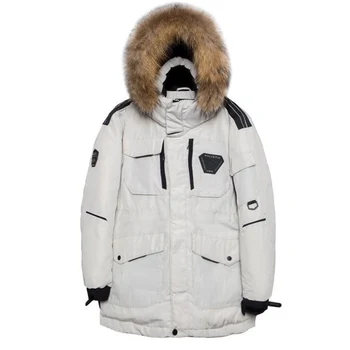 Yeni Kış Soğuk Sıcak Aşağı Ceket 90 % Beyaz Ördek Aşağı Ceketler Artı Boyutu kadın Rahat Kapüşonlu Kürk Yaka Rüzgar Geçirmez Parka Palto