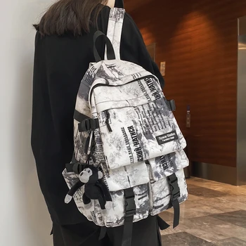 Yeni Retro Naylon Sırt Çantası Moda Su Geçirmez Erkek laptop çantası Öğrenci Koleji okul çantası Genç Kız İçin seyahat sırt çantası Kitap Çantaları