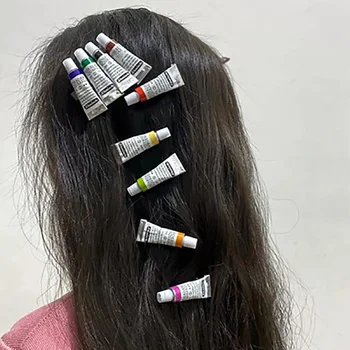 Yeni Varış Renkli Benzersiz Barrette saç aksesuarları Kadınlar için 2021 Tokalar Boya Suluboya Saç Klipleri Komik Kız Takı