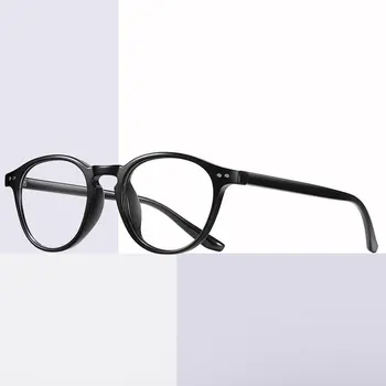 Yeni Varış Retro Yuvarlak Gözlük Plastik Çerçeve Gözlük Tam Jant Gözlük yaylı menteşeler Erkekler ve Kadınlar Tarzı Anti-mavi Işın